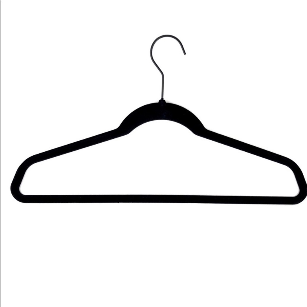 20 Black Velvet Non Slip Hangers